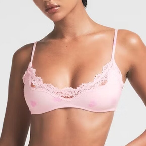 SKIMS Fits Everybody Lace Scoop Bralette - Heartbreaker - Picture 2 of 3